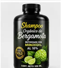 Shampoo orgánico de Bergamota con Minoxidil al 10%