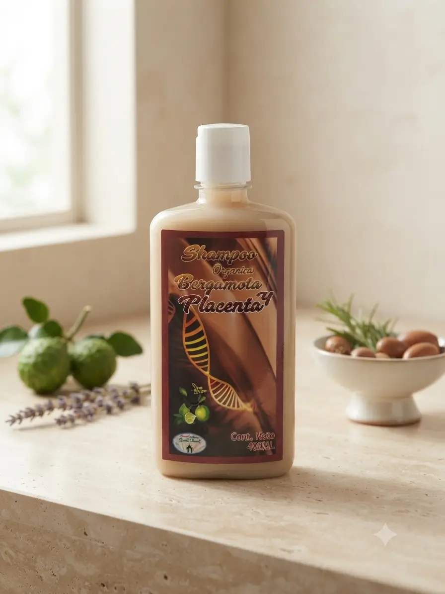 Shampoo orgánico de Bergamota y Placenta