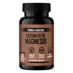 Frasco de Glicinato de Magnesio 500 mg con 60 cápsulas |